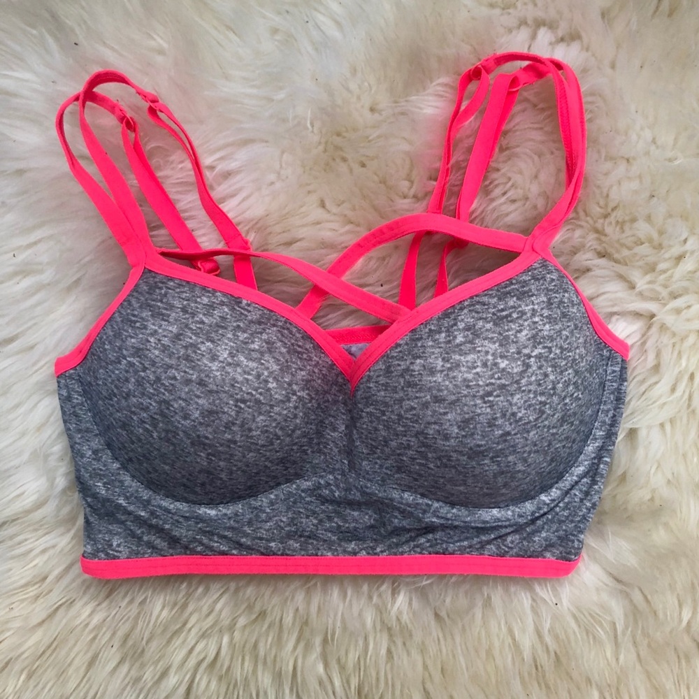PINK push-up sports bra